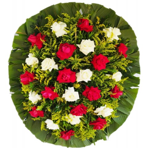 Coroa de Rosas Premium 1,0mt c/ 24 Rosas 